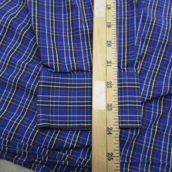 Ariat Pro Series Shirt Mens Medium Purple Plaid Pocket‎ Long Sleeve Button Down - Picture 12 of 13